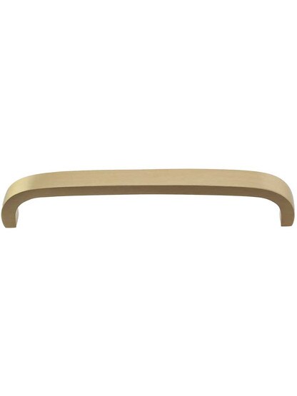 Solid-Brass Bridge Cabinet Pull - 6 inch Center-to-Center in Satin Brass.
